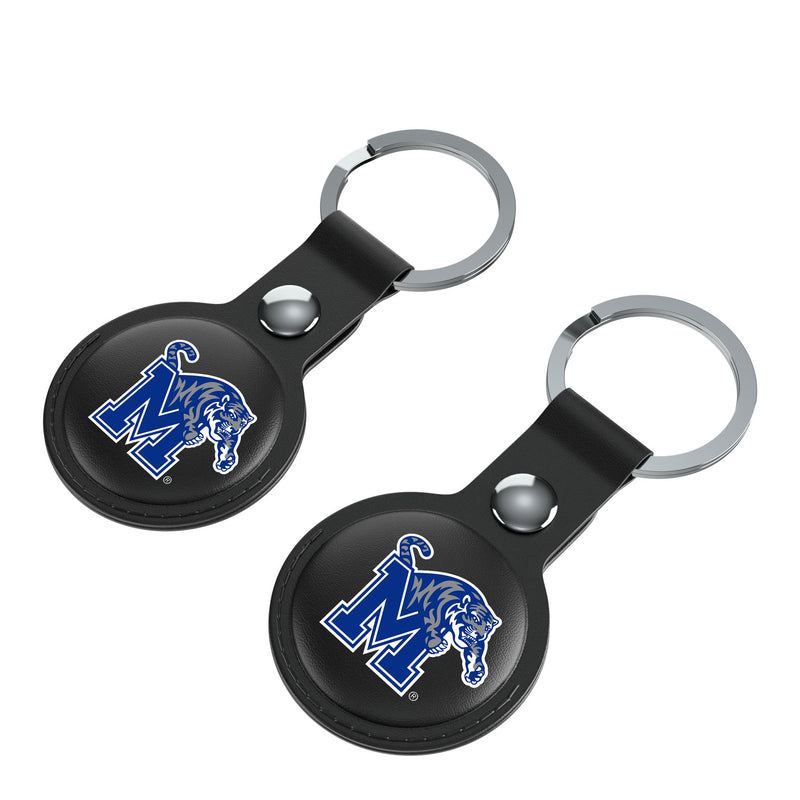 University of Memphis Tigers Insignia AirTag Black Airtag Holder 2-Pack Iso.Jpg