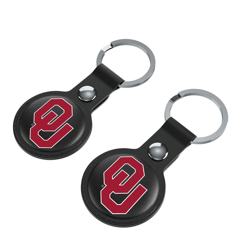 University of Oklahoma Sooners Insignia AirTag Black Airtag Holder 2-Pack Iso.Jpg