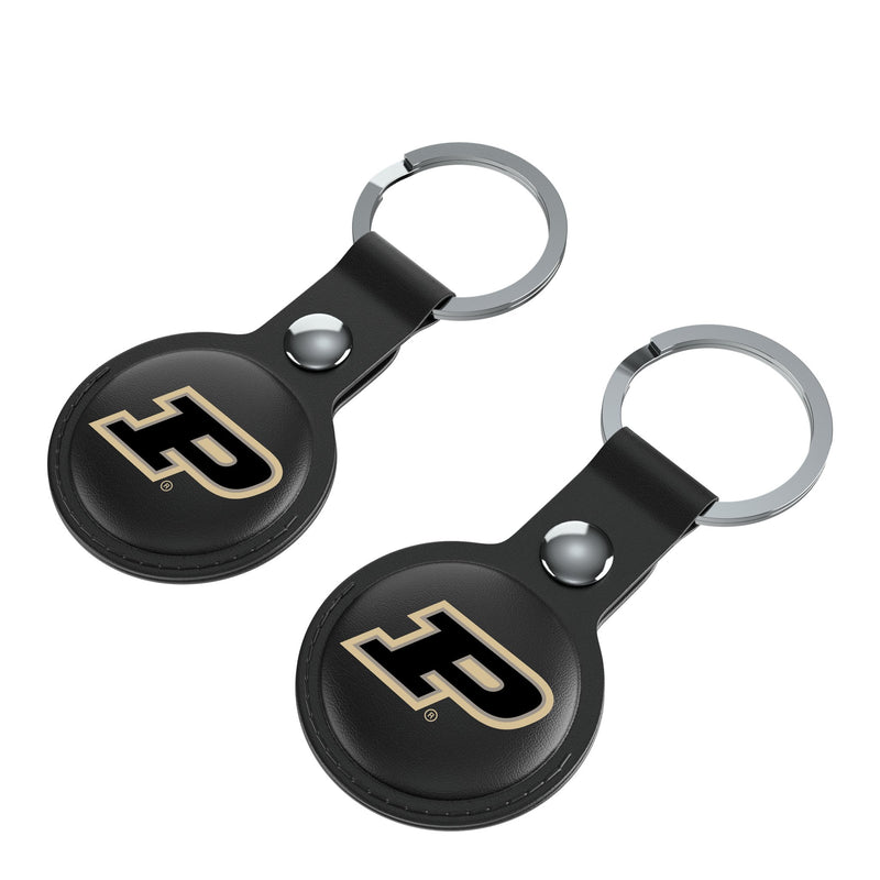 Purdue University Boilermakers Insignia AirTag Black Airtag Holder 2-Pack Iso.Jpg