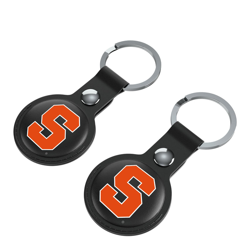 Syracuse University Orange Insignia AirTag Black Airtag Holder 2-Pack Iso.Jpg