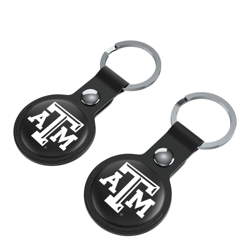 Texas A&M University Aggies Insignia AirTag Black Airtag Holder 2-Pack Iso.Jpg