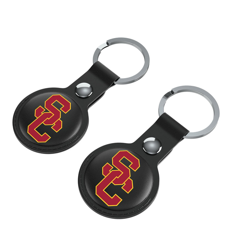 University of Southern California Trojans Insignia AirTag Black Airtag Holder 2-Pack Iso.Jpg