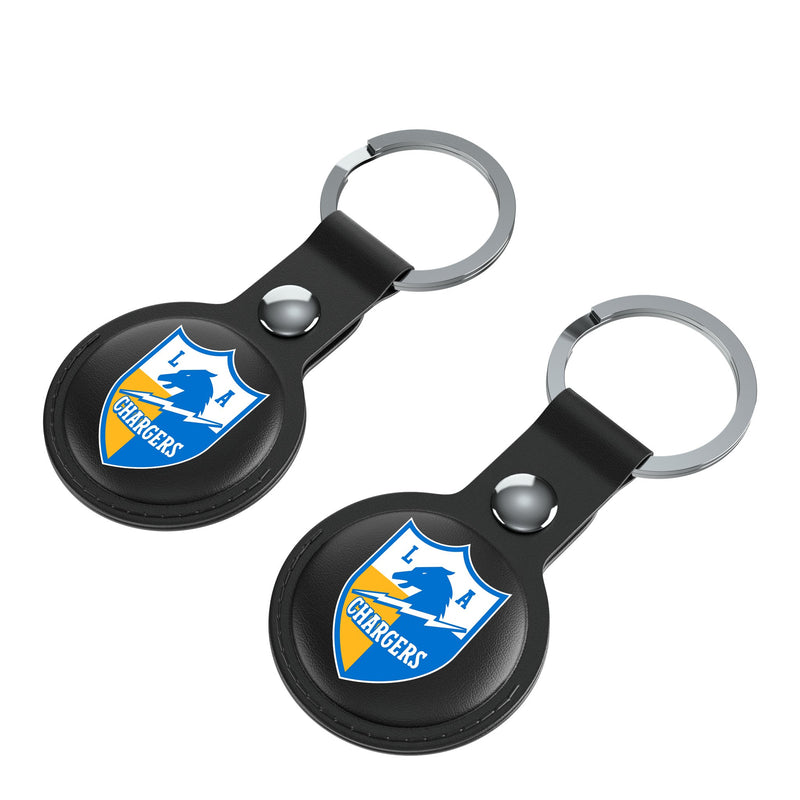 Los Angeles Chargers Historic Collection Insignia AirTag Black Airtag Holder 2-Pack Iso.Jpg