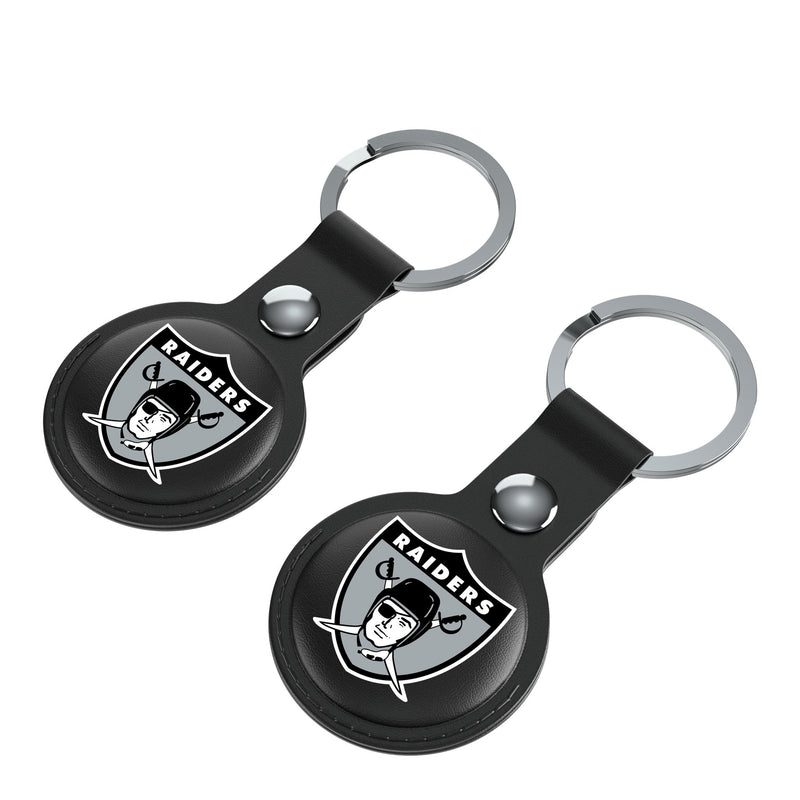 Oakland Raiders 1963 Historic Collection Insignia AirTag Black Airtag Holder 2-Pack Iso.Jpg