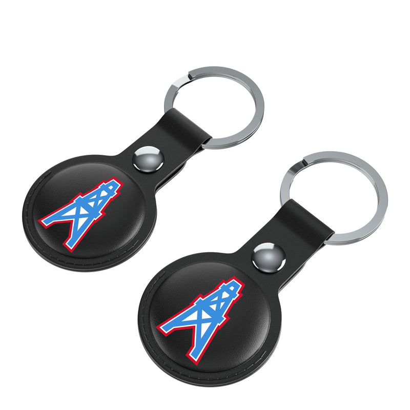 Houston Oilers Historic Collection Insignia AirTag Black Airtag Holder 2-Pack Iso.Jpg