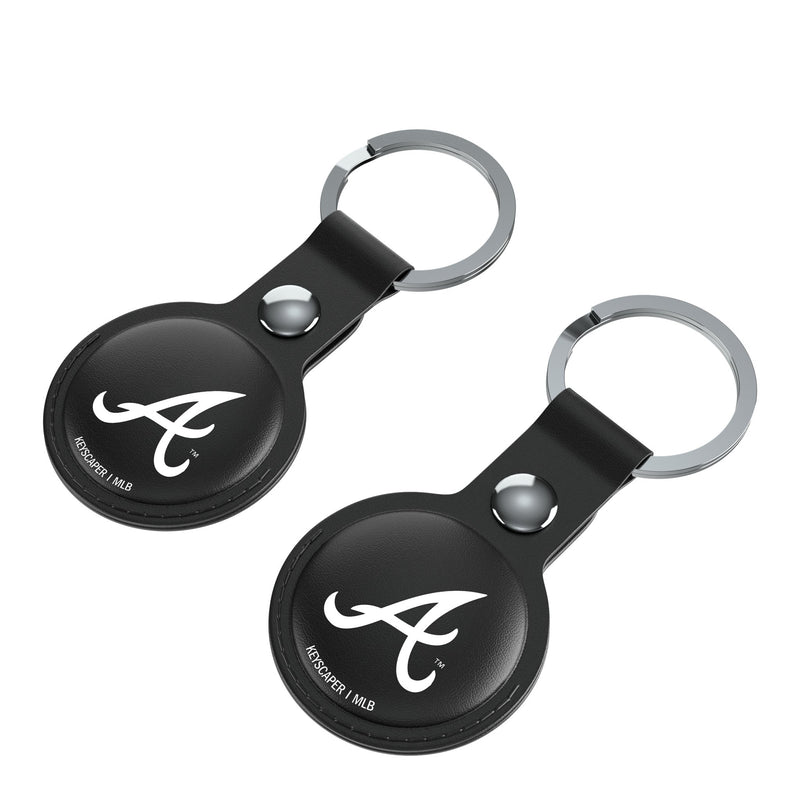 Atlanta Braves Insignia AirTag Black Airtag Holder 2-Pack Iso.Jpg