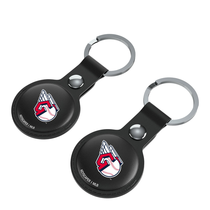 Cleveland Guardians Insignia AirTag Black Airtag Holder 2-Pack Iso.Jpg