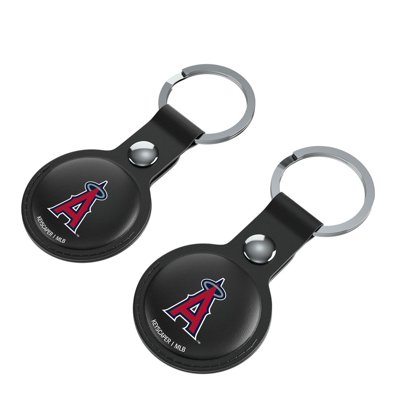 Los Angeles Angels Insignia AirTag Black Airtag Holder 2-Pack Iso.Jpg