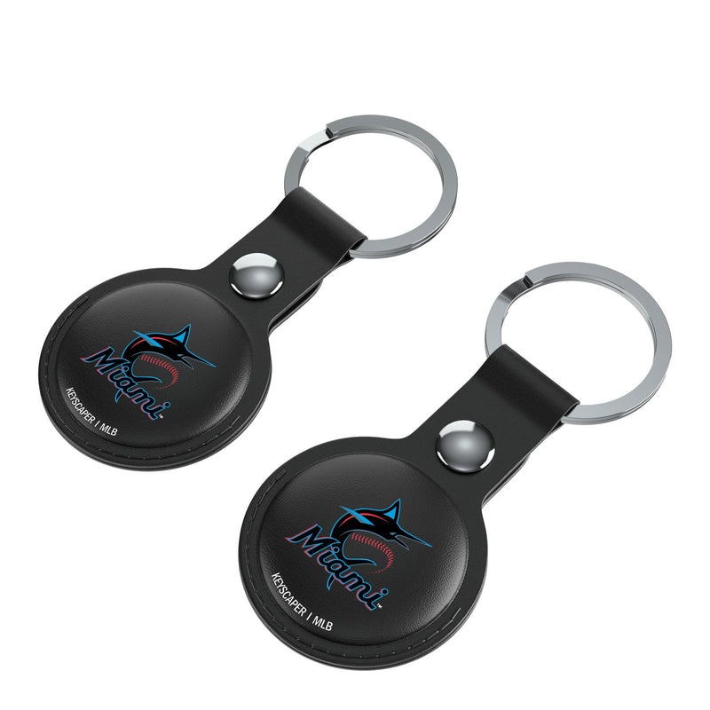 Miami Marlins Insignia AirTag Black Airtag Holder 2-Pack Iso.Jpg