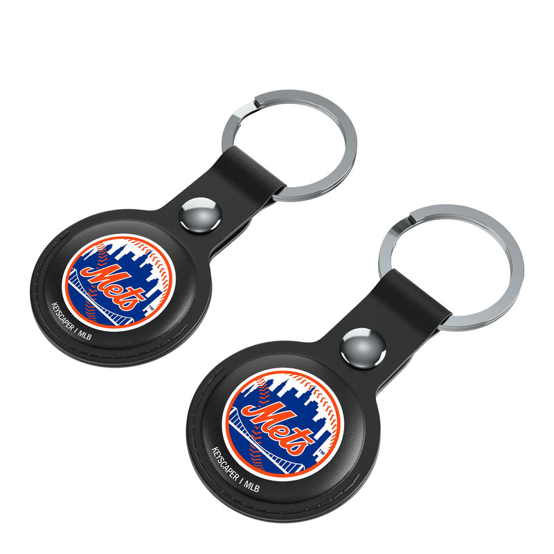 New York Mets Insignia AirTag Black Airtag Holder 2-Pack Iso.Jpg