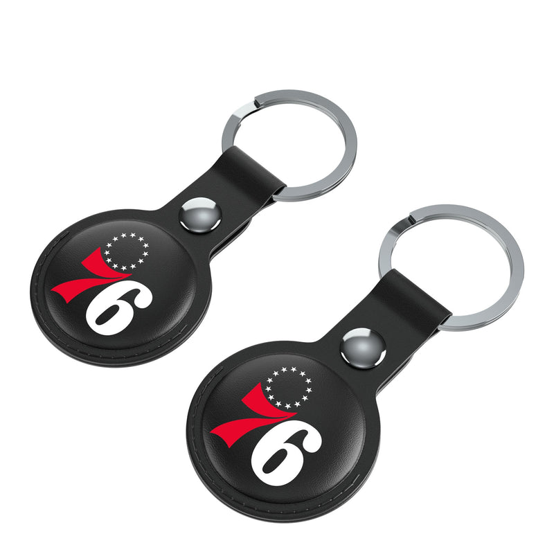 Philadelphia 76ers Insignia AirTag Black Airtag Holder 2-Pack Iso.Jpg