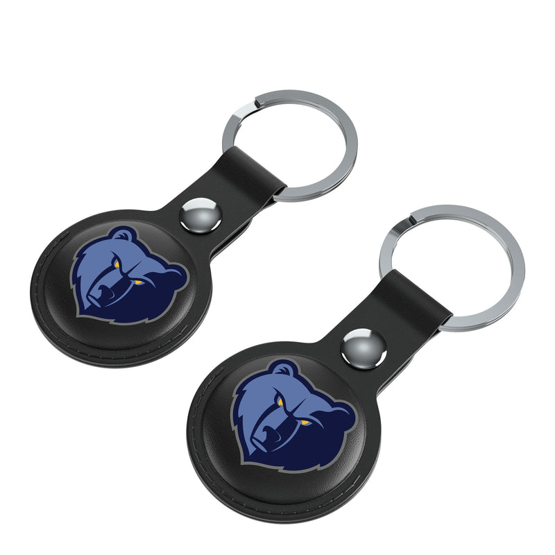 Memphis Grizzlies Insignia AirTag Black Airtag Holder 2-Pack Iso.Jpg