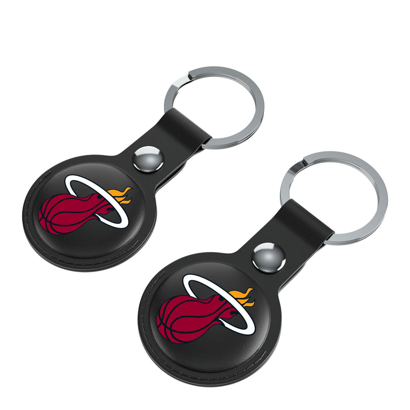 Miami Heat Insignia AirTag Black Airtag Holder 2-Pack Iso.Jpg