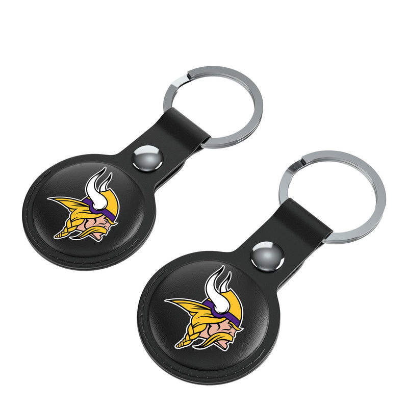 Minnesota Vikings Insignia AirTag Black Airtag Holder 2-Pack Iso.Jpg