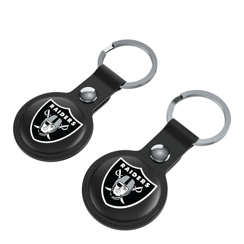 Las Vegas Raiders Insignia AirTag Black Airtag Holder 2-Pack Iso.Jpg