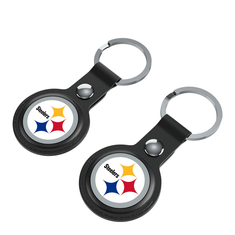 Pittsburgh Steelers Insignia AirTag Black Airtag Holder 2-Pack Iso.Jpg