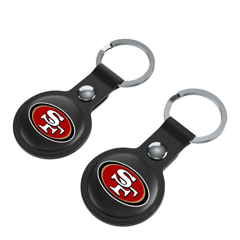 San Francisco 49ers Insignia AirTag Black Airtag Holder 2-Pack Iso.Jpg