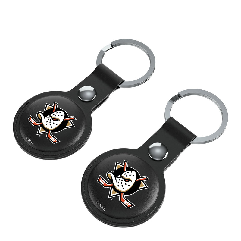 Anaheim Ducks Insignia AirTag Black Airtag Holder 2-Pack Iso.Jpg