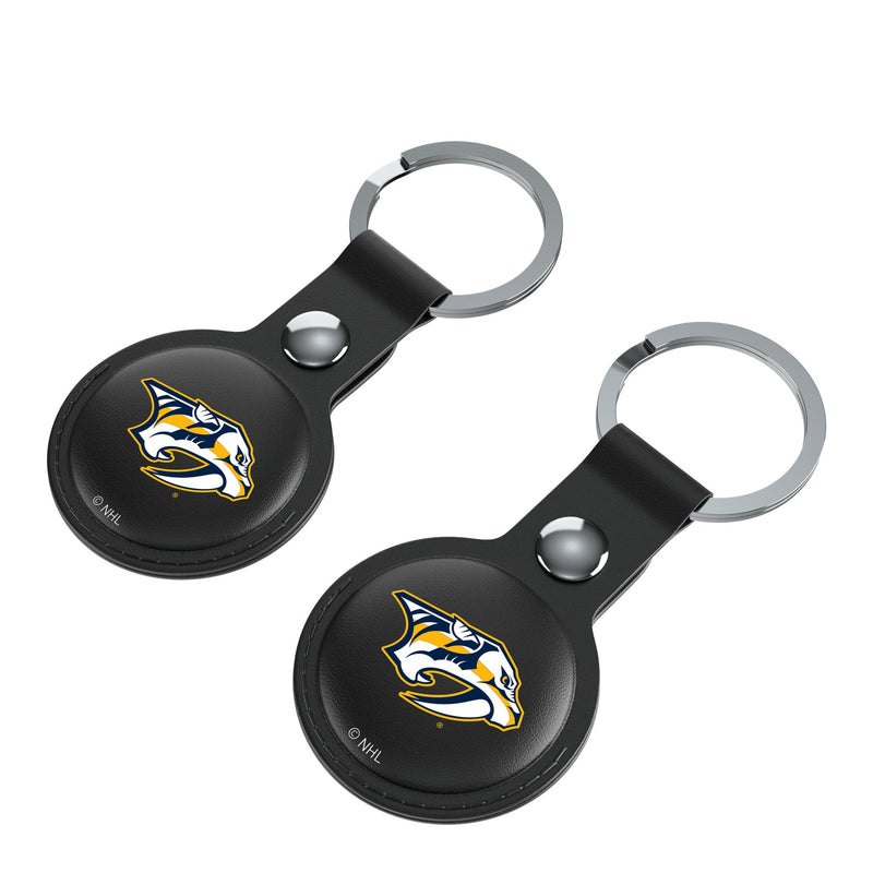 Nashville Predators Insignia AirTag Black Airtag Holder 2-Pack Iso.Jpg