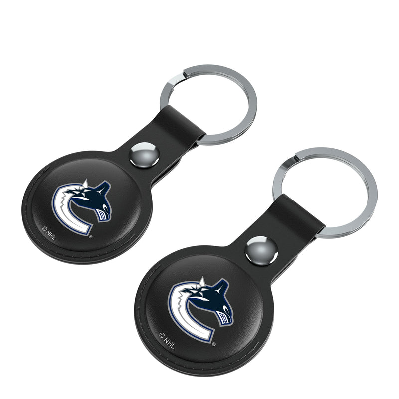 Vancouver Canucks Insignia AirTag Black Airtag Holder 2-Pack Iso.Jpg