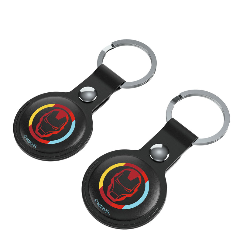 Marvel Avengers Iron Man Sigil AirTag Black Airtag Holder 2-Pack Iso.Jpg