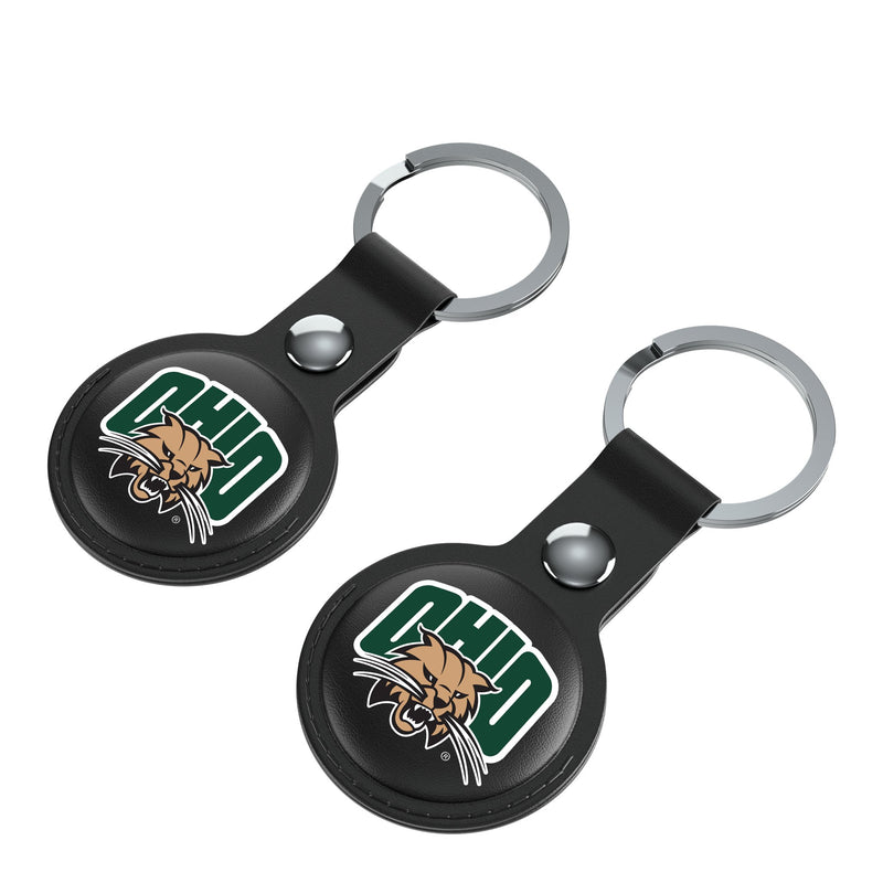 Ohio University Bobcats Insignia AirTag Black Airtag Holder 2-Pack Iso.Jpg