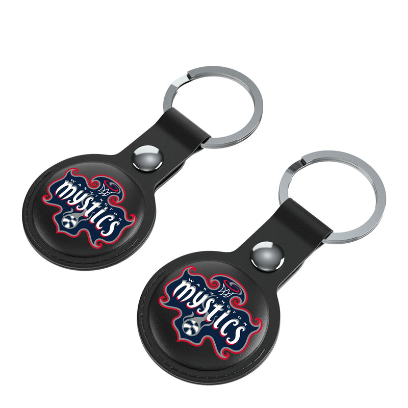 Washington Mystics Insignia AirTag Black Airtag Holder 2-Pack Iso.Jpg