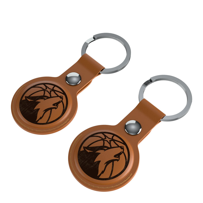 Minnesota Timberwolves Burn AirTag Brown Airtag Holder 2-Pack Iso.Jpg