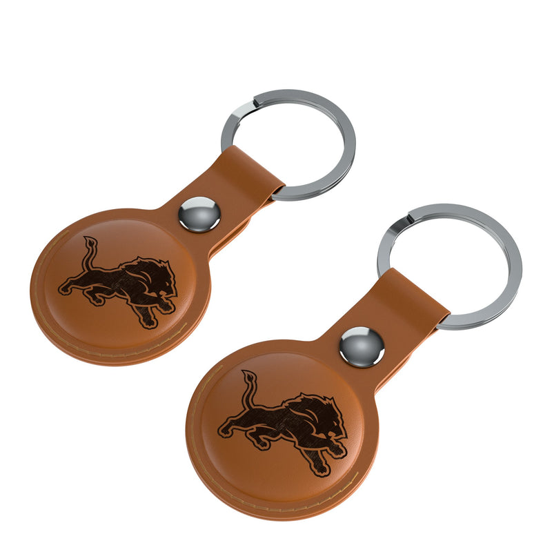 Detroit Lions Burn AirTag Brown Airtag Holder 2-Pack Iso.Jpg