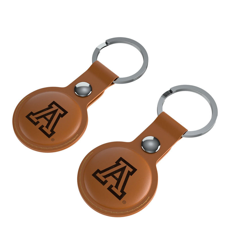 University of Arizona Wildcats Burn AirTag Brown Airtag Holder 2-Pack Iso.Jpg