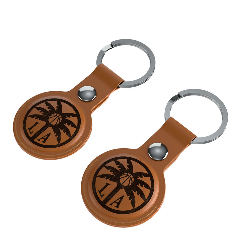 Los Angeles Sparks Burn AirTag Brown Airtag Holder 2-Pack Iso.Jpg