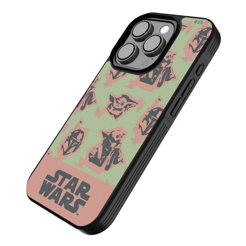 The Mandalorian Grogu Pattern iPhone Bump Phone Case Iso