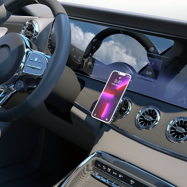 Seattle Mariners Endzone Solid Wireless Mag Car Charger Lifestyle.Jpg