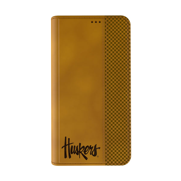 University of Nebraska Huskers Burn iPhone Folio Phone Case Closed.Jpg