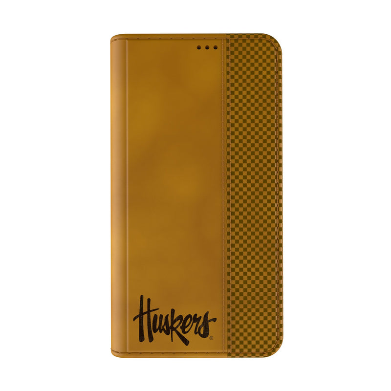 University of Nebraska Huskers Burn iPhone Folio Phone Case Closed.Jpg