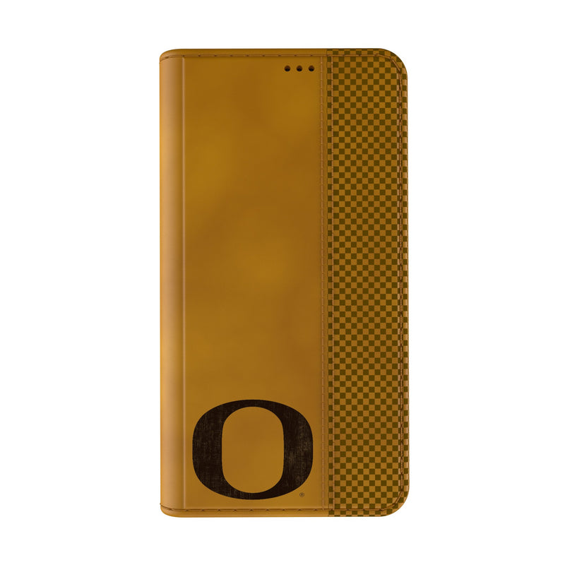 University of Oregon Ducks Burn iPhone Folio Phone Case Closed.Jpg