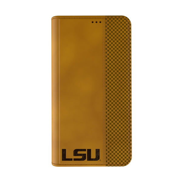 Louisiana State University Tigers Burn iPhone Folio Phone Case Closed.Jpg