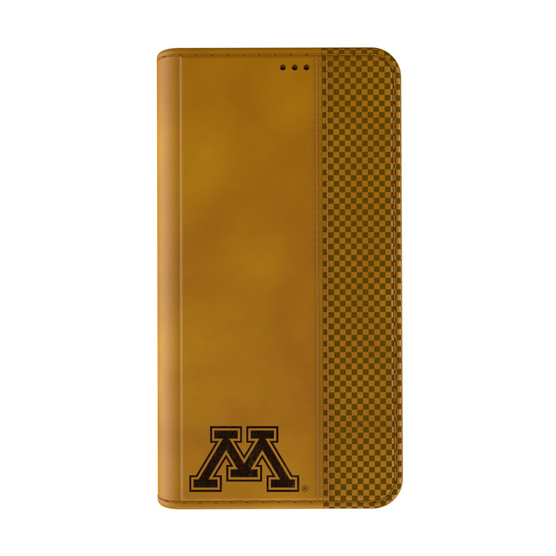 University of Minnesota Golden Gophers Burn iPhone Folio Phone Case Closed.Jpg