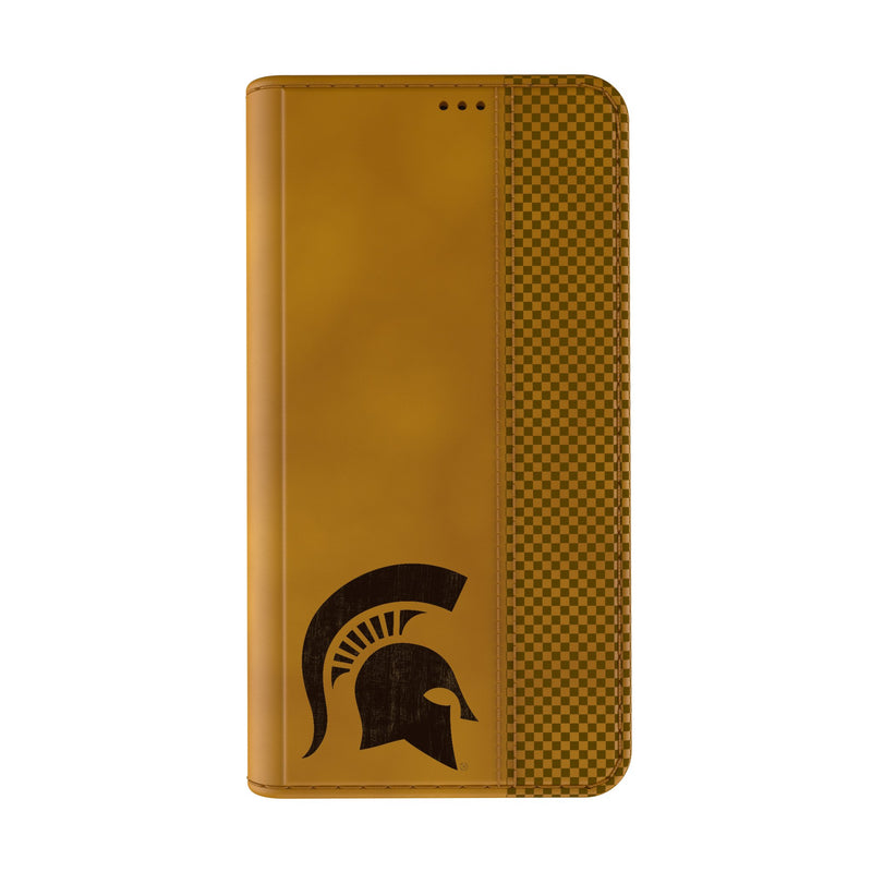 Michigan State University Spartans Burn iPhone Folio Phone Case Closed.Jpg