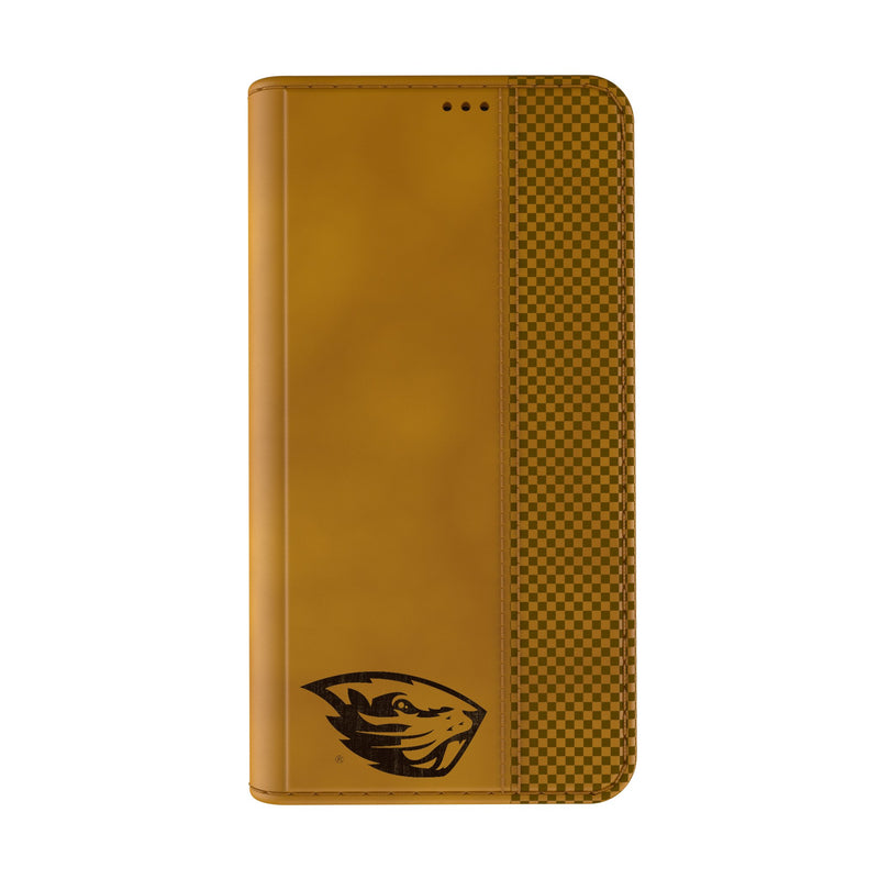 Oregon State University Beavers Burn iPhone Folio Phone Case Closed.Jpg