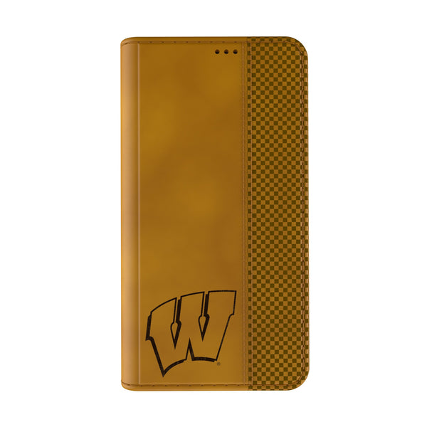 University of Wisconsin Badgers Burn iPhone Folio Phone Case Closed.Jpg