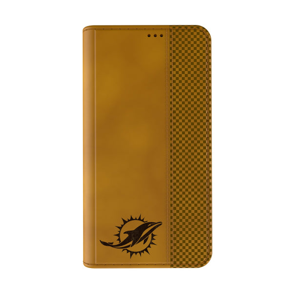 Miami Dolphins Burn iPhone Folio Phone Case Closed.Jpg