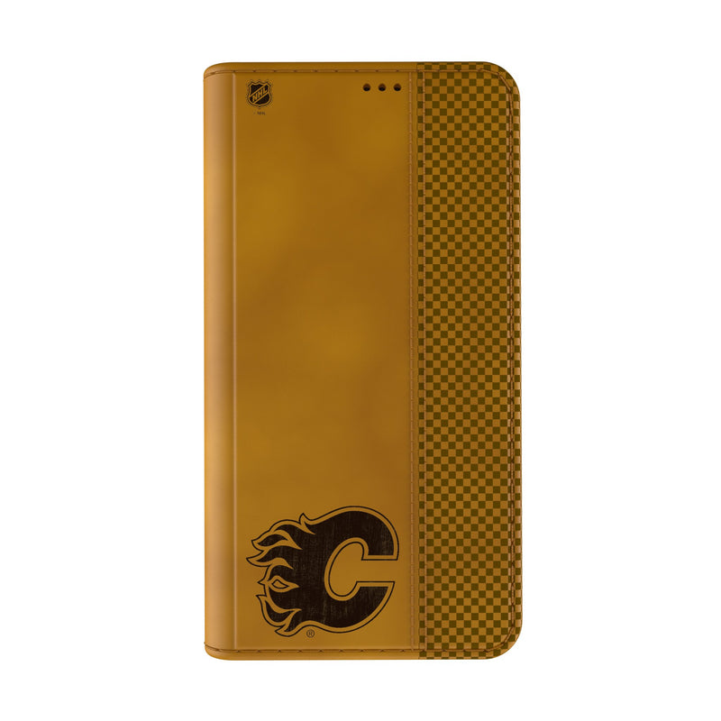 Calgary Flames Burn iPhone Folio Phone Case Closed.Jpg