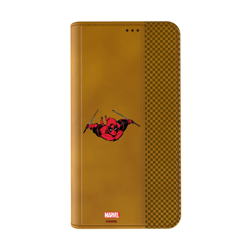 Marvel Deadpool Badge iPhone Folio Phone Case Closed.Jpg