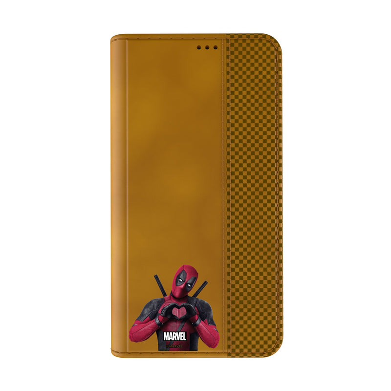 Marvel Deadpool Badge iPhone Folio Phone Case Closed.Jpg