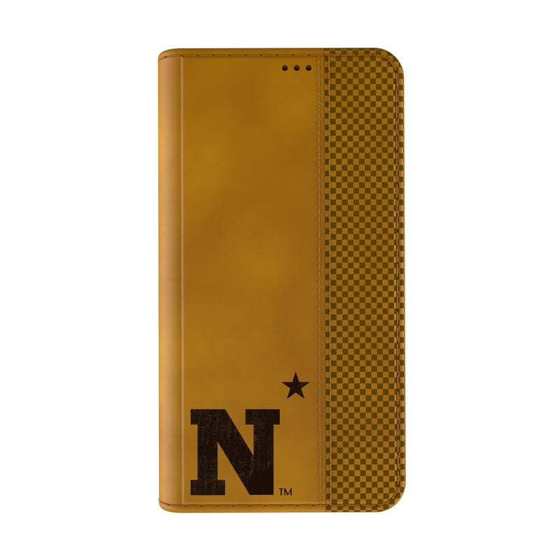 United State Naval Academy Midshipmen Burn iPhone Folio Phone Case Closed.Jpg