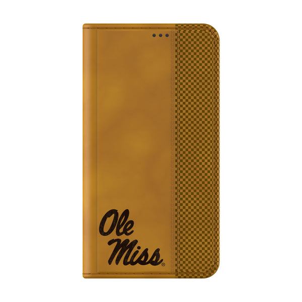 University of Mississippi Rebels Burn Galaxy Folio Phone Case Closed.Jpg