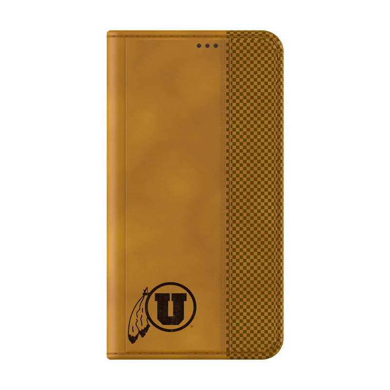 University of Utah Utes Burn Galaxy Folio Phone Case Closed.Jpg