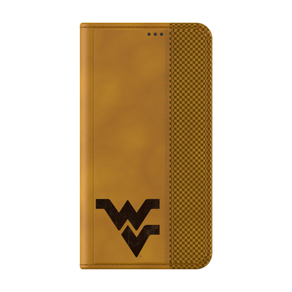 West Virginia University Mountaineers Burn Galaxy Folio Phone Case Closed.Jpg