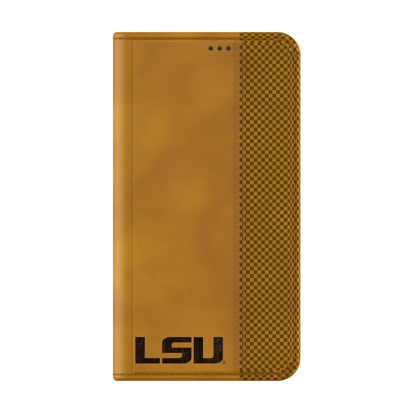 Louisiana State University Tigers Burn Galaxy Folio Phone Case Closed.Jpg